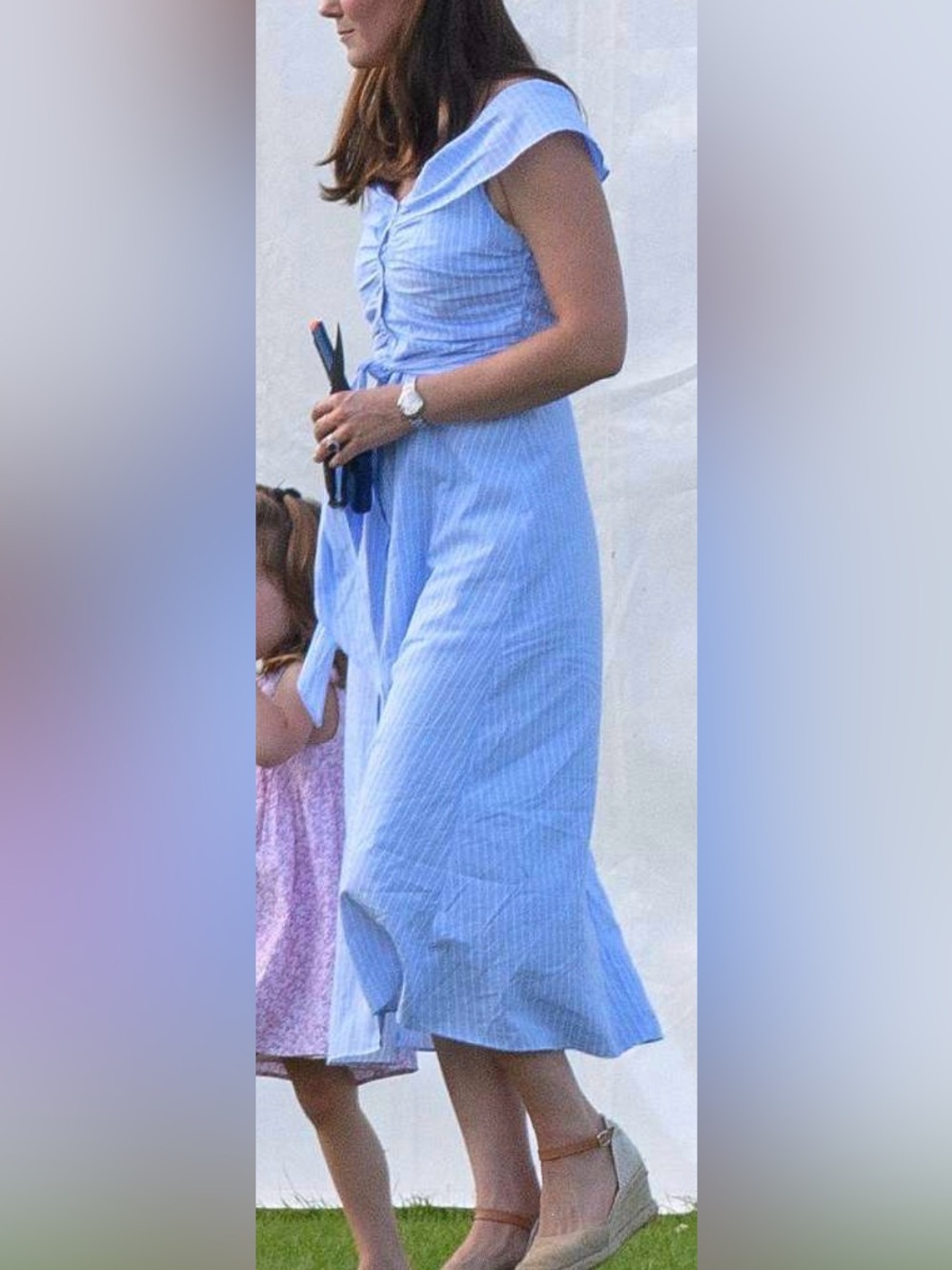 Zara Navy Striped Maxi Dress